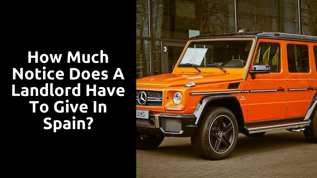 How much notice does a landlord have to give in Spain?